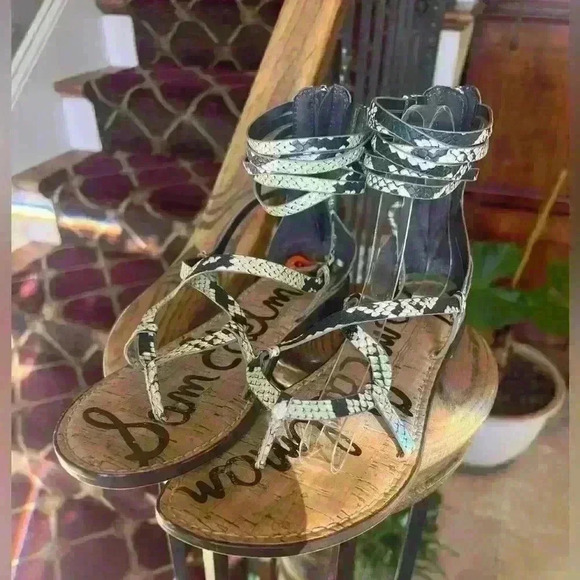 Sam Edelman Glenda gladiator snake embossed sandals. Good condition. Size 9.5. - Picture 11 of 14
